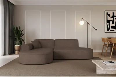 Produktbild von ALTDECOR Ecksofa in L-Form MARI-L1 - 243x171x79,5 cm Braun - Corner Sofa Bett Eckcouch Couch Wohnlandschaft Cauchsofa