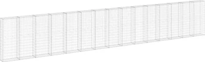 Produktbild von vidaXL Gabionenwand mit Abdeckung Verzinkter Stahl 900x30x150 cm