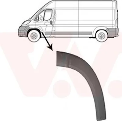 Produktbild von VAN WEZEL Zierleiste für die Tür Vorne Links Leiste für OPEL Movano C Kastenwagen (U9) 1651403