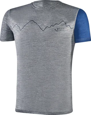 Produktbild von BLACK CREVICE - Herren Merino T-Shirt | Farbe: Grau/Navy | Größe: S