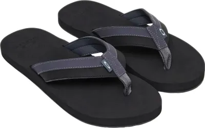 Produktbild von Oakley Herren Slipper Burke schwarz-grau mit dämpfendem Fußbett und Gummilaufsohle