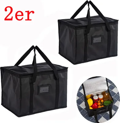 Produktbild von 2X Kühltasche Kühlbox 50L Groß Kältebox Getränketasche Kühlbeutel Kühl Picknicktasche Lsoliertasche