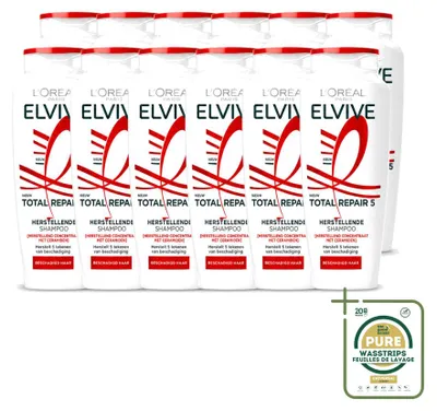 Produktbild von 12 x L'Oréal Paris Elvive Total Repair 5 Shampoo - 250 ml - Vorratspackung - 12 Stücke