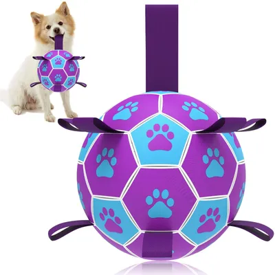 Produktbild von Interaktives Fußballspielzeug für Hunde mit Griffen - 20 cm