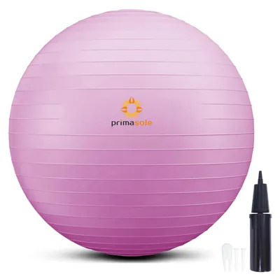 Image de Balle de gymnastique avec pompe, antidérapante, 65 cm, idéale pour le fitness et le Pilates