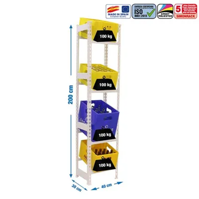 Produktbild von SimonRack KIT SIMONBOTTLE 4-2000X400X300 BLANCO