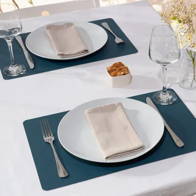 Produktbild von Tischsets 4er Set 28,5x43,5 cm – recyceltes Leder – Grape