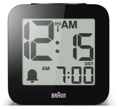Obrázek produktu pro Braun BC25, Digitální budík, Černá, Vnitřní, 12h, Německý, Angličtina, LCD