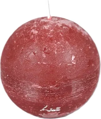 Productafbeelding van Rasteli Luz Your Senses Kaars – Bolvormige kaars, rood, diameter 10 cm, set van 2 stuks