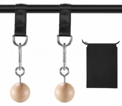 Obrázek produktu pro INF Dřevěné pull up koule z buku 5.9cm x 10cm x 10cm pro trénink úchopu