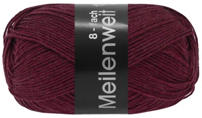 Zdjęcie produktu dla Lana Grossa MEILENWEIT 150 g UNI 8-warstwowa wełna skarpetkowa w mocnych jednolitych kolorach 315 m Kolor 9668 - Bordeaux