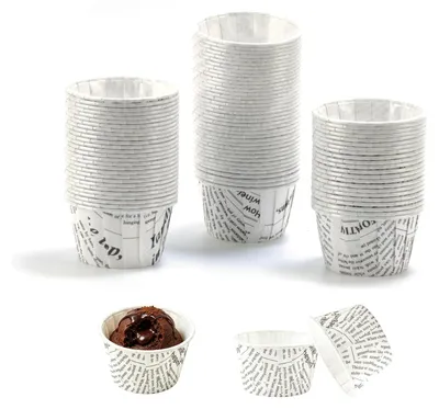 Produktbild von Papier Muffinförmchen weiß, 150 Stück, für Backen und Feiern