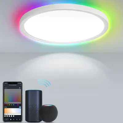 Produktbild von Smart LED Deckenleuchte 24W - Lampen Schlafzimmer, Lampe, Deckenlampe, RGB dimmbar