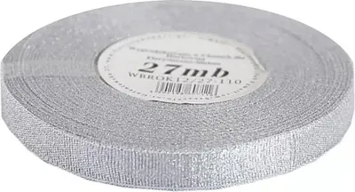 Obrázek produktu pro Třpytivá stuha 12mm x 27mb, stříbrná, 1 ks