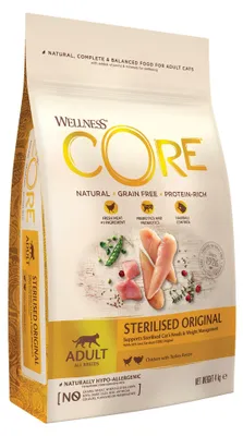 Produktbild von Wellness CORE 10832, Adult, jede Rasse, Huhn, Türkei, 4 kg, Getreidefrei