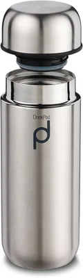 Produktbild von Thermosflasche, 0,2 Liter, Edelstahl, doppelwandig, auslaufsicher, BPA-frei. Hält 6 Stunden warm und 24 Stunden kalt. Ideal für