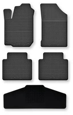 Image de Tapis auto caoutchouc bac pour Volkswagen Amarok 2010- 5 pièces tunnel