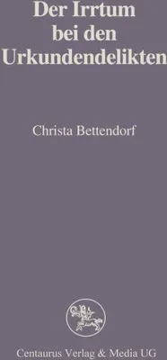 Produktbild von Der Irrtum bei den Urkundendelikten
