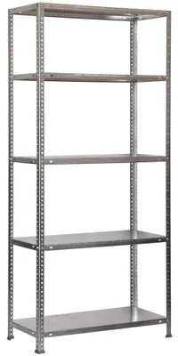 Produktbild von PROREGAL Schraubregal PANDA TALL | HxBxT 200x100x40cm | 5 Fachböden | Fachlast 100kg | Grau