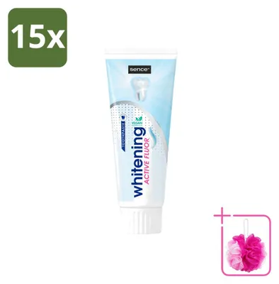 Productafbeelding van 15 x Sence Whitening tandpasta met fluoride - 75 ml - Voordelingsverpakking - 15 stuks