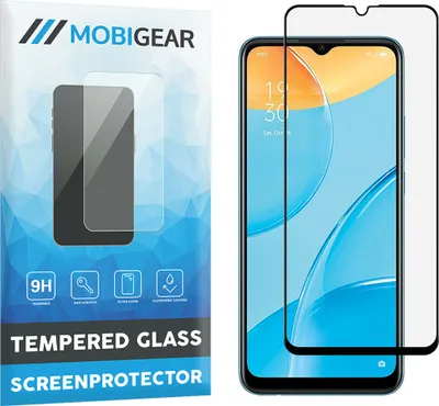 Produktbild von Mobigear Premium  OPPO A15 Panzerglas Gehärtetes Glas Displayschutz - Hüllenfreundlich - Schwarz
