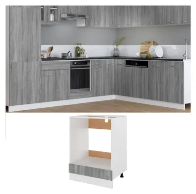 Produktbild von Küchenschrank, Grau, Sonoma, 60 x 46 x 81,5 cm, Holzwerkstoff