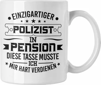 Produktbild von Trendation - Polizist Tasse Geschenk Bester Polizist Geschenkidee Polizei Spruch Geburtstag (Weiß)