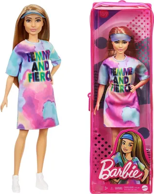 Zdjęcie produktu dla Lalka Barbie Fashionistas w sukience tie dye, lalka do przebierania, lalka modowa