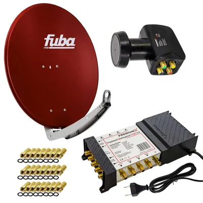 Produktbild von PremiumX Satelliten-Komplettanlage Fuba DAA 780 R Antenne 5/8 Multiswitch LNB F-Stecker