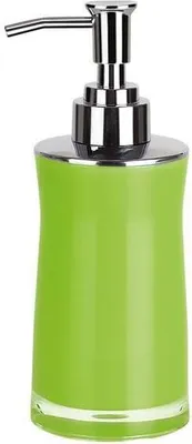 Produktbild von Spirella Seifenspender "Sydney" | mit Edelstahlpumpe | Flüssigseifen-Spender | Acryl | 200ml | Langliebig und Robust | Grün
