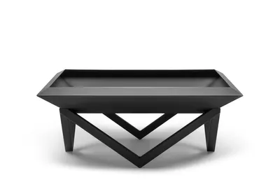 Produktbild von The Favilla Feuerkorb schwarz  Premium-Feuerstelle (pulverbeschichtet)  Wetterfester Stahl, hitzebeständig, für Garten/Terrasse/Camping