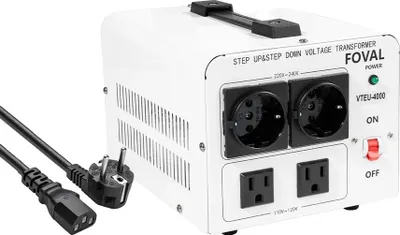Zdjęcie produktu dla Transformator napięcia, wysoka moc, uniwersalna kompatybilność z gniazdkami, 4000 W