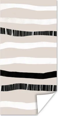 Produktbild von MuchoWow® Poster Linie - Pastell - Minimalismus - Muster 80x160 cm - Kinderzimmer