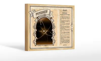 Produktbild von Holzschild Berufe 18x12 cm Physiker präzise Naturwissenschaft
