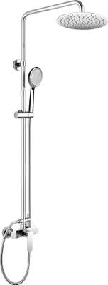 Produktbild von Duschbatterie mit Tellerbrause, rund, flach, Edelstahl - CBE60104SCM