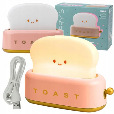 Immagine prodotto di Luce notturna per tostapane per bambini rosa + cavo USB MW20721