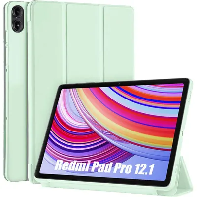 Image de Coque pour Xiaomi Redmi Pad Pro 12,1 Pouces - Protection Anti-Rayures avec Support Veille-Réveil - Vert