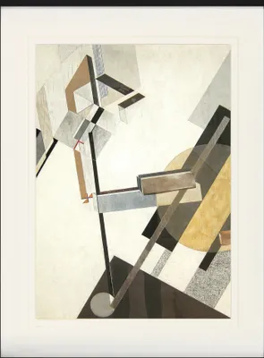 Produktbild von El Lissitzky Gerahmtes Bild Mit Edlem Passepartout | Wand-Bilder | Im Bilderrahmen - Proun 19D, 1920 - 1921 (80 x 60 cm)