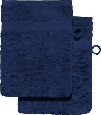 Produktbild von Erwin Müller Waschhandschuh Sindelfingen" 2er-Pack dunkelblau 15x21 cm"