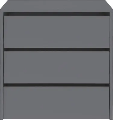 Produktbild von Masseno Kommode MIRA 50 cm Sideboard mit 3 Schubladen und  Türen für Wohnzimmer Schlafzimmer Modern 50x45x60 cm Anthrazit / Anthrazit