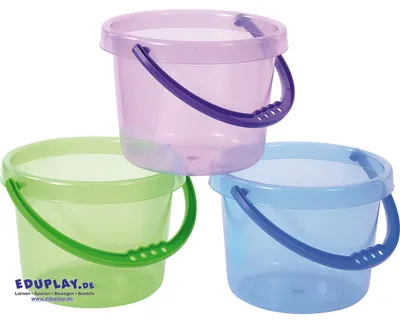 Obrázek produktu pro EDUPLAY 120575 Průhledný kbelík, 1,2 litru, průhledný, 6 kusů (1 sada)