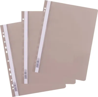 Immagine prodotto di D.RECT 25 pezzi | Raccoglitore a fogli mobili A4 con perforazione in plastica con copertina trasparente | Raccoglitore a fogli mobili in plastica in film PP | perforato - Euro perforazione grigio