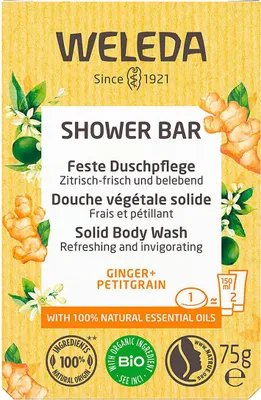 Produktbild von WELEDA INGWER + PETITGRAIN Duschwürfel