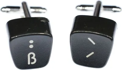 Produktbild von Eszett Apostroph Manschettenknöpfe schwarz Schreibmaschinentasten Miniblings antik