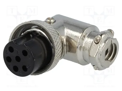 Image de 1 connecteur pour microphones, compatible avec les câbles MIC356, connecteur microphone, broche : 6, flexible