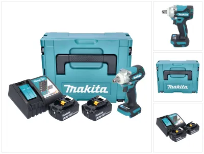 Image de Makita DTW 301 RGJ Clé à choc sans fil 18 V 330 Nm 1/2" Brushless + 2x batterie 6,0 Ah + chargeur + Makpac