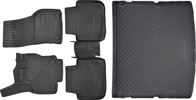 Image de 3D Tapis en caoutchouc pour Seat Tarraco depuis 2018 7 places, 3 rangées, rabattables et bac de coffre NORM