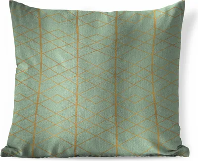 Produktbild von MuchoWow® Zierkissen Sofakissen Wohnzimmer Dekokissen 45x45 cm Muster - Linie - Luxus - Schlafpolster - Polster für das Sofa