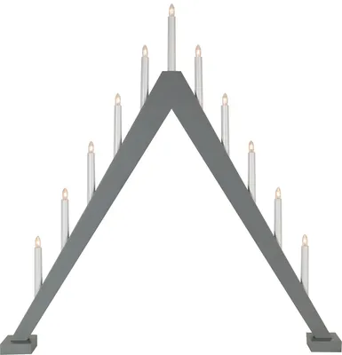 Image de Star Lustre 'Trill', 11 flammes, bois, gris