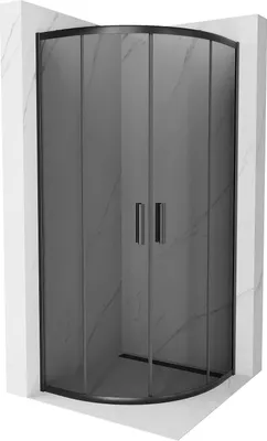 Immagine prodotto di Mexen Rio cabina doccia semicircolare 80 x 80 cm, grafite, nero - 863-080-080-70-40